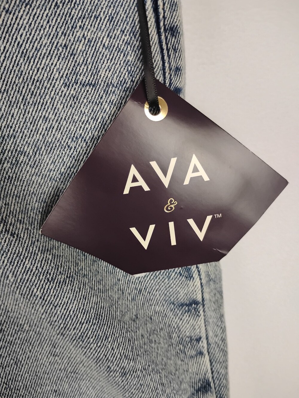 Ava & Viv Light Blue High-Rise Straight Leg Jeans - Picture 8 of 11